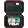 BOVKE Custodia GPS per navigatore Garmin Drive 52/51/53, DriveSmart 55, Garmin z?mo XT, dezl OTR500, zumo 396 LMT-S da 5-5.5 pollici, spazio extra per caricatore da auto, cavo USB e accessori, Nero