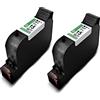 Eurotone Set di 2 cartucce d'inchiostro compatibili per HP 15XL C6615DE per PSC 500 500CXI 500XI 720 750 750CXI 750SE 750XI - 2x Black Nero