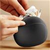 Generic Organizer per cuffie in silicone, 4 in 1, custodia per cavi dati, mini custodia, mini scatola portachiavi, kit di accessori morbidi (nero)