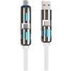 Generisch Cavo di ricarica USB 4 in 1 con funzione di ricarica rapida, borsa per il trasporto per USB-C e USB, potenza massima 240 W, cavo con indicatore luminoso per dispositivi versatili, trasferimento dati