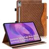 Vkooer Custodia per Lenovo Idea Tab Pro 12 2025/Lenovo Tab P12 Pro 2025 | con portapenne e tasca in pelle Folio con supporto multi angolo - marrone