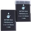 DSTE 2PCS EN-EL14 ENEL14 Batteria per Nikon D3100, D3200, D3300, D5100, D5200, D5300, Coolpix P7000, P7100, P7700, P7800