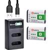 QUMOX NP-BX1 Batteria (Confezione da 2) e Doppio Caricabatterie Rapido per NP-BX1,NP-BX1/M8,DSC-RX100,DSC-RX100II,DSC-RX100M II,DSC-RX100III,DSC-RX100 V,DSC-RX100 IV,HDR-CX405