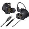 keephifi Auricolari CCZ DC02 IEM, cuffie cablate da gioco USB-C 4Cores 4N OFC con microfono, 10mm DD doppio circuito magnetico, cuffie DJ con diaframma composito PU e PET, monitor in-ear con bassi profondi per