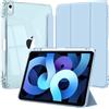 EspZanthic Cover per iPad Air 11 M4/M3/M2, Air 5a/4a Gen 10,9 Custodia Blu Chiaro | Portapenne Bumper TPU Morbido Retro Trasparente Supporto Sottile Antiurto Antiscivolo Auto Wake Sleep Tablet Casa Scuola Case