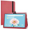 Labanem Custodia con Teclast P20hd, PU Pelle Slim Flip Case Cover Protettiva Pieghevole Stand Cover per 10.1 Teclast P20hd / Teclast M40 Tablet - Rosso