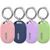 AIYAAIYA 4 Pezzi Cover Compatibile con Xiaomi Smart Tag, AIYAAIYA Leggero Morbido Silicone Protettiva Custodia Antiurto Anti-graffio con Gancio Portachiavi (Rosa + Blu + Viola + Verde)