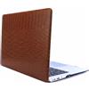 ELLENNE Custodia Pelle per MacBook Air 13 M5 M4 M3 M2 2026-2022, Marrone 2 | Case in Pelle PU per Apple MacBook Air 13,6 pollici Cover 2026 2025 2024 2023 2022, A3449 A3240 A3113 A2681,