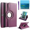 R.SHENGTE Custodia per Samsung Galaxy Tab S 10.5 Pollici 2014 (SM-T800 T801 T805 T807) - Rotazione di 360 gradi Protettiva Completa Custodia Cover,Con Penna Stilo, Pellicola Schermo (Purple)