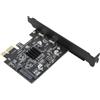 Zunate Scheda PCIe USB 3.2 Gen2 da 10 Gbps |Doppia Espansione PCI Express Interna di Tipo C per Desktop