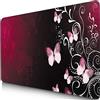 SIDORENKO Tappetino Mouse - 280 x 200 x 2mm - Mouse Pad Gaming - Bordi cuciti I Base in Gomma Antiscivolo I Rosso