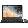 Blackview Mega2 Tablet 12 Pollici Android 15, 24GB RAM + 128GB ROM, 120HZ 2K FHD Gaming Tablet con Tastiera Mouse Mouse Auricolare, 4G LTE+5G WiFi, 9000 mAh, WideVine L1, grigio