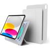 elago Cover Folio Magnetica con Piastra per Materiali Metallici | Compatibile con iPad (A16), iPad 10ª Generazione e Apple Pencil [10,9 Pollici] (Grigio Chiaro)