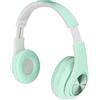 ASHATA Cuffie con Cancellazione Attiva del Rumore, Cuffie Auricolari Wireless Bluetooth 5.0 Pieghevoli, Cuffie con Luce Colorata RGB, Cuffie Auricolari in Pelle PU, per Ragazzi, Ragazze(Verde)