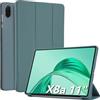 WD&CD Custodia Compatibile per Honor Pad X8a 11, Ultra Sottile PU leather Smart Pelle Cover con la Funzione Compatibile per Honor Pad X8a 11 Tablet - Verde scuro