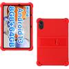 AKNICI Custodia Silicone per UMIDIGI G3 TAB Ultra/UMIDIGI G3 Tab/UMIDIGI G2 Tab/UMIDIGI G1 TAB Tablet 10 Pollici, Protettiva Cover con Supporto Integrato, Rosso