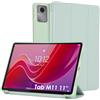 Bighan Custodia Compatibile per Lenovo Tab M11 11 Pollici, Sottile Smart Folio Supporto Trifold con Auto/Sonno Tablet Custodia, Verde Chiaro