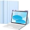 EYERIYO Cover tastiera per iPad A16 11/10 Eme Generation | Custodia per tastiera da 11 pollici 2025/10.9 pollici 2022, custodia per tastiera con porta matita, AZERTY Layout