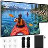 OFFCUP Schermo Proiezione 72in,Sfondo Nero Opaco,Schermo Portatile Interno | Telo Proiettore Pieghevole Lavabile per Home Cinema