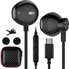 ACAGET Cuffie USB C HiFi Stereo per Samsung Galaxy A16 A57 A27 A37 A17 S26 S25 A56 | Cuffie In Ear con Filo per Pixel 11 10a Auricolari con Microfono e Controllo Volume per iPhone 17 16e 15 18 Pro Max per OPPO