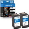 NINETEC PG-575XL Inchiostro Nero Compatibile con Canon PG-575 XL Pixma TS3550i TS3551i TS3750i TS3751i TS3752i TR4750i TR4751i TR4755i TR4756i Confezione da 2 pezzi Schwarz Aktueller Neuer CZIP