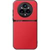 Kepuch Cover per Realme 14 Pro+ 5G - Custodia Case Piastra Metallica Incorporata Litchi Grano - Rosso