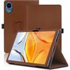 Envibe Custodia per Teclast T70 14 Pollici, Cover Tablet Teclast T70, Copertura Protettiva Pieghevole con Supporto per Matita e Cinturino da Polso, Protezione Completa. (Marrone)