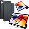 Lemxiee Cover per Xiaomi Redmi Pad 2 Pro & POCO Pad M1 12.1 Case per supporto & Slot per penna Custodia in pelle PU