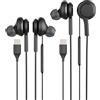 Kefiany Auricolari cablati USB C Jack Intrauricolari Cuffie (Set di 2) compatibili con Samsung Galaxy S24 S23 Ultra Phone 16 15 Audio Presa Auricolare Tipo C Auto Autoradio Cuffie Gaming Headphones