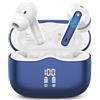 xinwld Cuffie Bluetooth senza fili Bluetooth 5.3 in EarCuffia con 4 ENC Mic, Bassi Profondi 40H Wireless Earbuds Cancelling, IP7 Impermeabile Indicatore LED Blu Prussia
