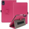Generic Custodia protettiva in pelle per tablet Teclast T70 da 14 pollici, con supporto, design antiurto e multifunzionale, rosa