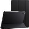 JETech Custodia per Samsung Galaxy Tab S11, Nero | Cover Retro Traslucido Sottile, Supporto Tri-Pieghevole, Auto Svegliati/Sonno, Antiurto