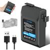 CITYORK Batteria da 95 Wh V-Mount/V-Lock per Sony BP-95W con caricatore di ingresso USB-C e cavo USB-C, compatibile con videocamera Sony, videocamera, trasmissione video, luce LED, batteria VMount