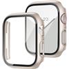 Generic Custodia protettiva rigida in PC, compatibile con Apple Watch taglie 40/41/42/44/45/46 mm, include pellicola protettiva, adatta per iWatch Series SE 4 5 6 7 8 10 11 Ultra. (Starlight, Serie 7/8/9, 41