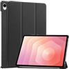 QJONSIU Cover Compatible con Samsung Galaxy Tab S12 Plus, Funzione Stand, Smart Cover con Auto Sleep Wake, Protettiva in PU e PC Antigraffio-Black