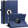 RLINGX Custodia per iPad Air 2/ Air 1/ iPad 9,7 Pollici 5/ 6a Generazione (2017/2018) - Custodia Girevole a 360 Gradi Multi-Angolo con Auto Sveglia/Sonno funzione (Blu)