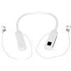 Lazmin112 Cuffie con Archetto da Collo Bluetooth, Design Impermeabile Magnetico, Auricolari con Alimentazione a LED, Display con Riproduzione della Scheda di Memoria (Bianco)