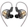 Piluyaa Cuffie da gioco cablate IEM con 1DD, QKZ ENZO, auricolari HiFi, bassi con nuovo driver dinamico da 11 mm per video musica e giochi (nero, microfono)