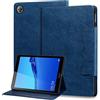 XFDSFDL® Custodia protettiva per Huawei MediaPad M5 SHT-AL09 / SHT-W09 (8,4 pollici), in pelle PU, con funzione leggio, orecchie di gatto, chiusura magnetica, colore: blu scuro