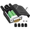 PENGLIN Connettore rapido VGA senza saldatura 16 mm sottile 3 + 9 DB15 3Row Serial Plug a 15 pin Adattatore Breakout Board Compatibile con VGA 3 + 7/3 + 6/3 + 6/3 + 4/3 + 2 (connettore)