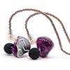 Linsoul KZ ZSN Pro Dual Driver 1BA+1DD Hybrid Metal Earphones HiFi in-Ear Monitor with Detachable 2Pin Cable Zin Alloy Panel (with Mic Purple)
