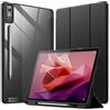 JETech Custodia per Lenovo Tab P12 12,7 (2023), Nero | Stilo Holder, Cover Retro Trasparente, Protezione Antiurto Sottile, Supporto Tri-Pieghevole
