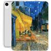 NAWVNMI Custodia Per Ipad 10A Generazione 2022-10.9 Pollici Custodia Per Ipad Con Guscio Sottile E Supporto Intelligente A Tre Ante - Custodia Protettiva In Tpu Stampata Van Gogh-Open-Air Cafe Per I