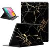 Foonary Cover Tablet per Samsung Galaxy Tab A 10.1 2019 10,1 pouces, Ultra Sottile PU Pelle Antiurto Custodia Flipcon Funzione Supporto Protettiva Case per Tab A 2019 SM-T510/SM-T515, Nero Marmo