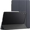 JETech Custodia per Samsung Galaxy Tab S11, Gray | Cover Retro Traslucido Sottile, Supporto Tri-Pieghevole, Auto Svegliati/Sonno, Antiurto