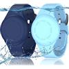 R-fun Braccialetti Impermeabili per Bambini, Compatibili con Apple Air Tag Tracker con Silicone Morbido, Custodia Anti-smarrimento per Bambini,Blu Notte/Blu Brillante