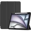 ProCase Cover per iPad Air 11 Pollici M4 2026/M3 2025/M2 2024 | Custodia Smart con Supporto Ricarica Pencil 2, Leggera con Auto Sleep/Wake -Nero