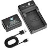 Generic DSTE DMW-BMB9 - Batteria e caricatore USB compatibile con Panasonic Lumix DMC-FZ40 DMC-FZ45 DMC-FZ60 DMC-FZ62 DMC-FZ72