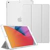 FINTIE Cover per iPad 9a/8a/7a Generazione 10,2 Pollici (2021/2020/2019) | Sottile Leggero Opaca Semi-Trasparente Custodia Case con Auto Sveglia/Sonno, Argento