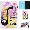 CASAFUNY Custodia per Samsung Galaxy Tab A8 10,5 2022/2021(SM-X200/SM-X205/SM-X207), Custodia Protettiva Magnetica Cover Ultra Sottile con TPU Copertura per Samsung Galaxy Tab A8 2022/2021, Musica